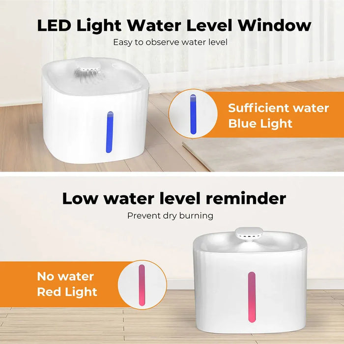 Led light in PaWz Dog & Cat Water Fountain for water level
