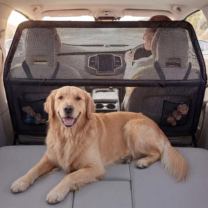 Dog Car Barrier Guard Back Seat Safety Protector Mesh Net Pet Dividers