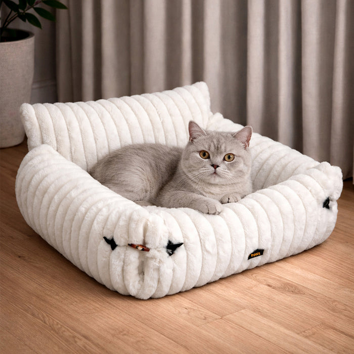 Cat Bed Extended Soft Plush Lounge Sofa Couch Pet Small Dog Removable Cover