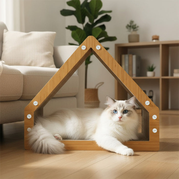 Cat Scratcher Board Bed Scratching Cardboard House Condo Toy Pad Recyclable