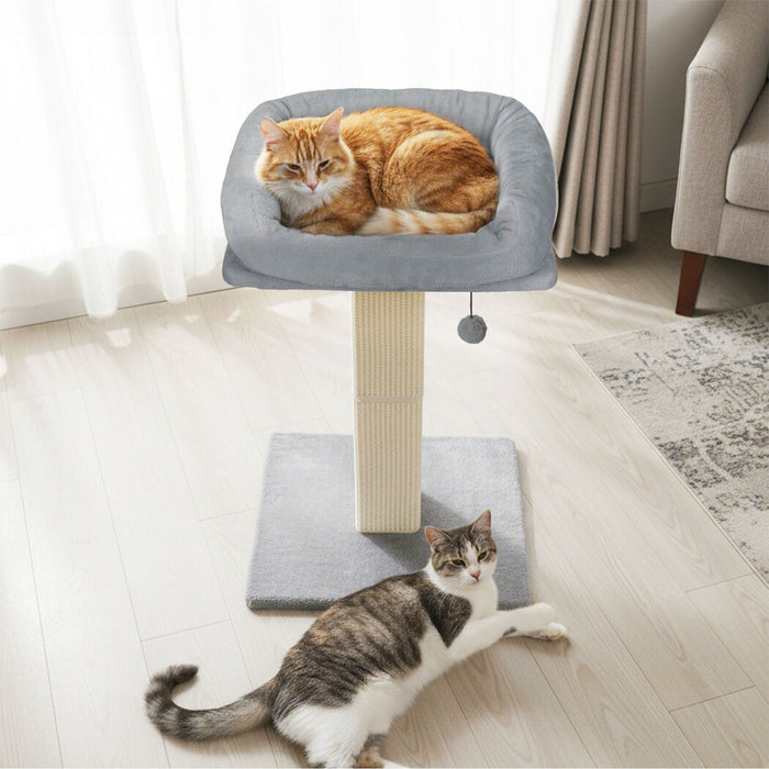 Cat Scratcher Big Perch Bed Scratching Post Natural Sisal Condo House 71cm