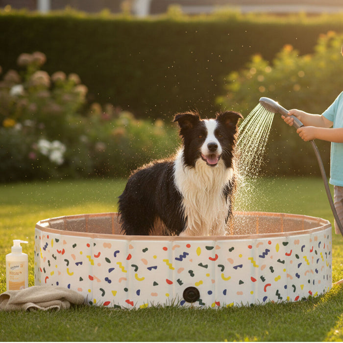 Dog Swimming Pool Foldable Pet Bath Non-Slip Portable Indoor Outdoor 120cm