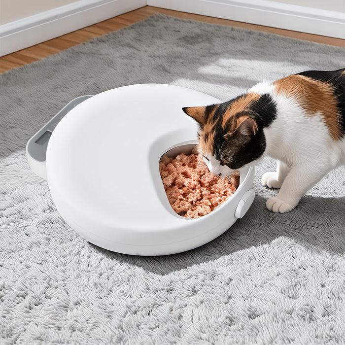 4 Meals Automatic Timer Pet Feeder Smart Chilled Wet Dry Food Dispenser