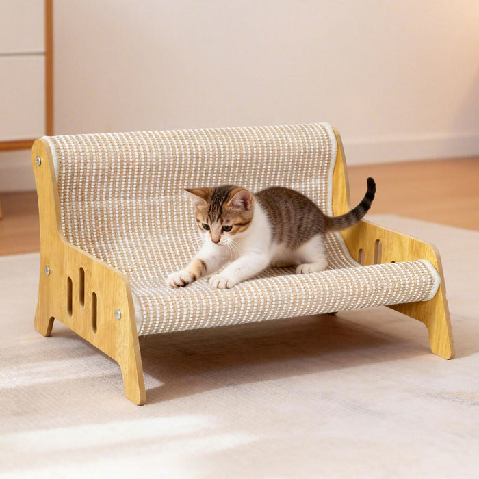 Cat Scratcher Bed 2 in 1 Rest Lounge Chair Cardboard Kittens Scratching Pad