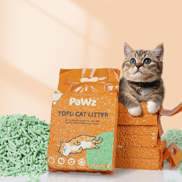 PaWz Tofu Cat Litter Clumping Flushable Green Tea Scent - petpawz.com.au