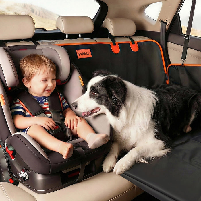 Dog Car Seat Cover Convertible Pet Back Seat Hammock Protector Waterproof