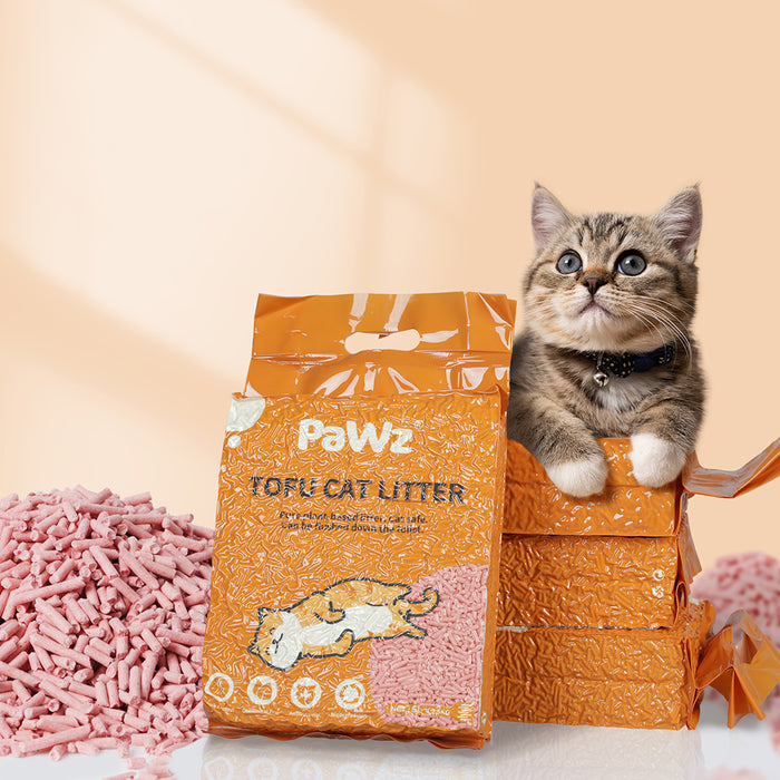 PaWz Tofu Cat Litter Clumping Flushable Watermelon Scent - petpawz.com.au