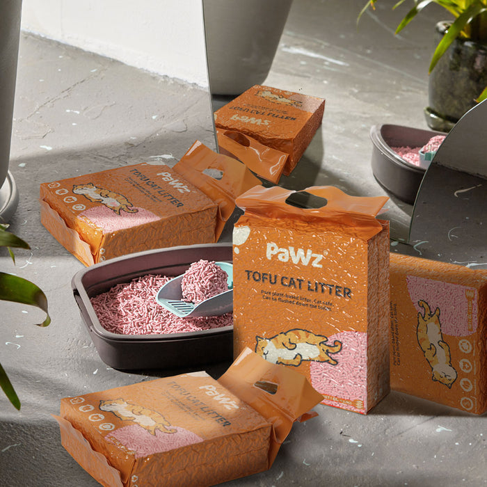 PaWz Tofu Cat Litter Clumping Flushable Watermelon Scent - petpawz.com.au