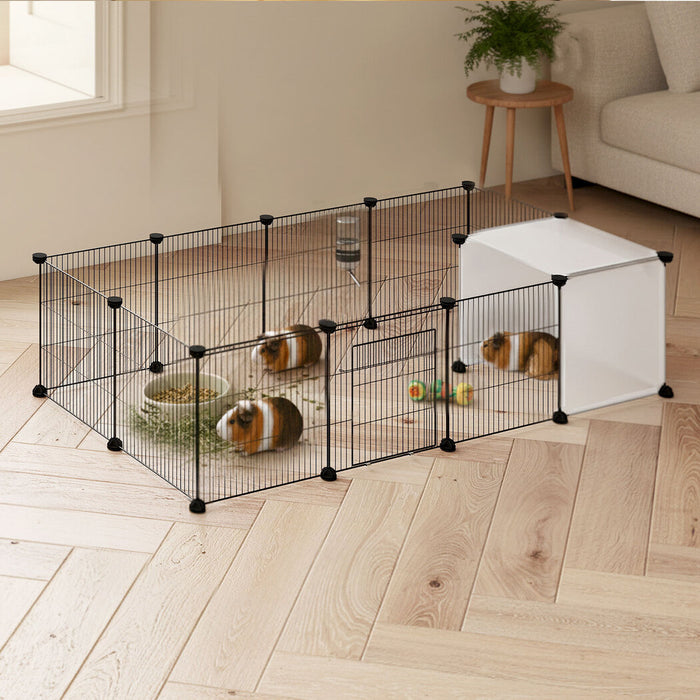 Pet DIY Playpen Small Animals Guinea Pig Hamster Rabbit Enclosure 14 Panels