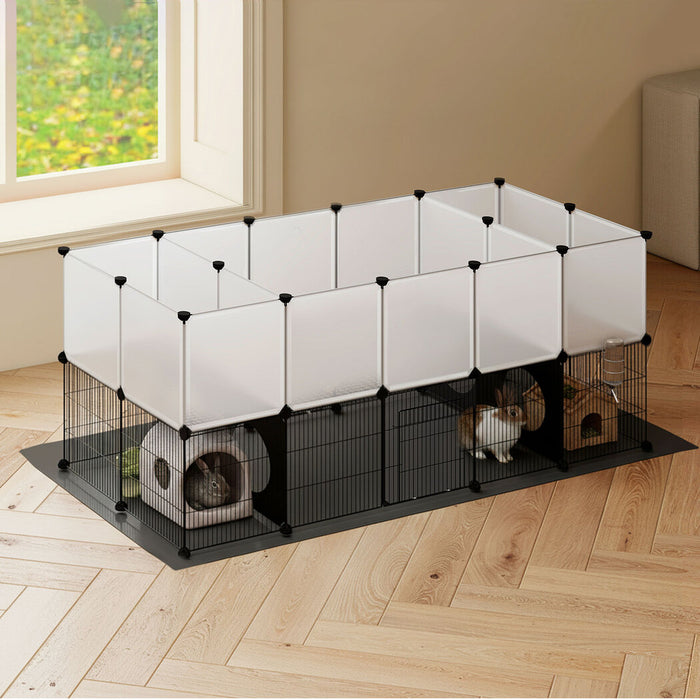 Pet Playpen Guinea Pig Rabbit Cage Small Animal DIY Fence 36 Panels Mat