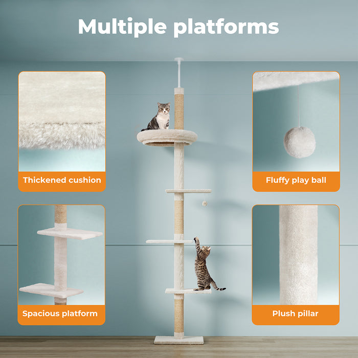 Multiple platform floor to ceiling cat tree​