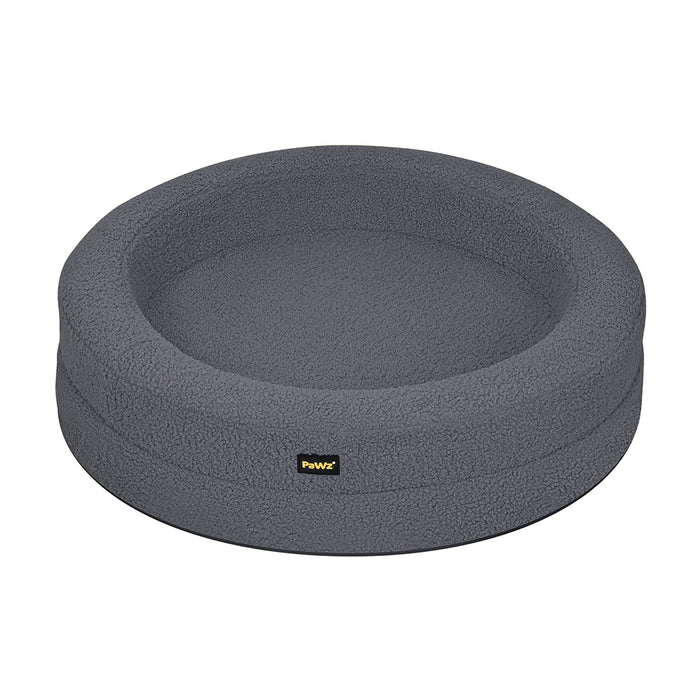 Orthopedic Memory Foam Dog Donut Bed Dark Grey