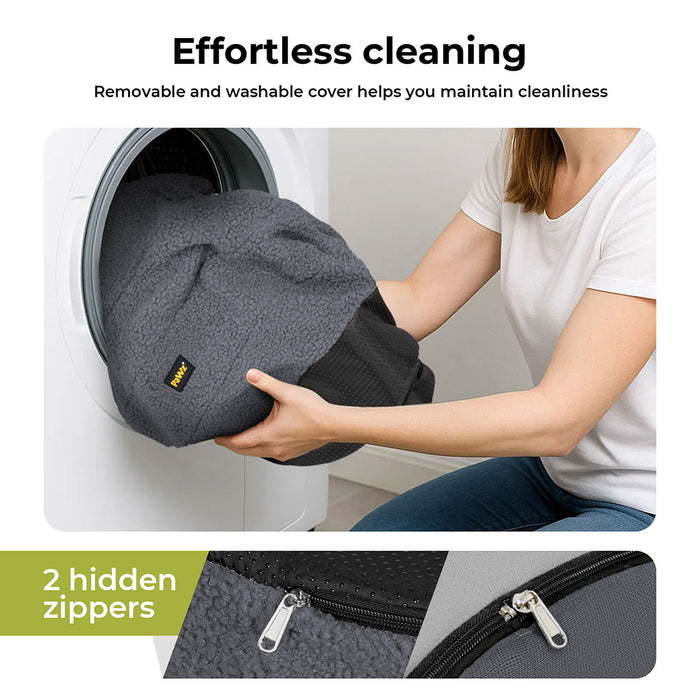 Orthopedic Memory Foam Dog Donut Bed is machine washable