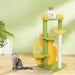 PaWz Cat Tree Two-Levels - Green 100cm - petpawz.com.au