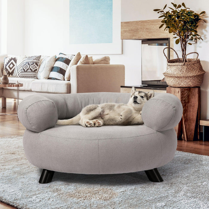 Pet Sofa Bed Soft Round Lounge Couch - petpawz.com.au