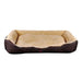 PaWz-luxury bed dog​ - Brown with yellow inner