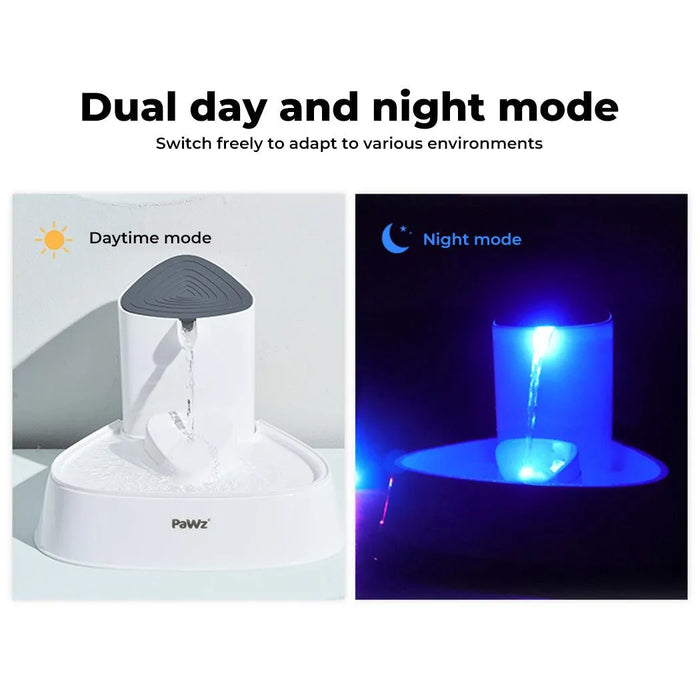 PaWz 3L Pet Water Fountain have day and night mode