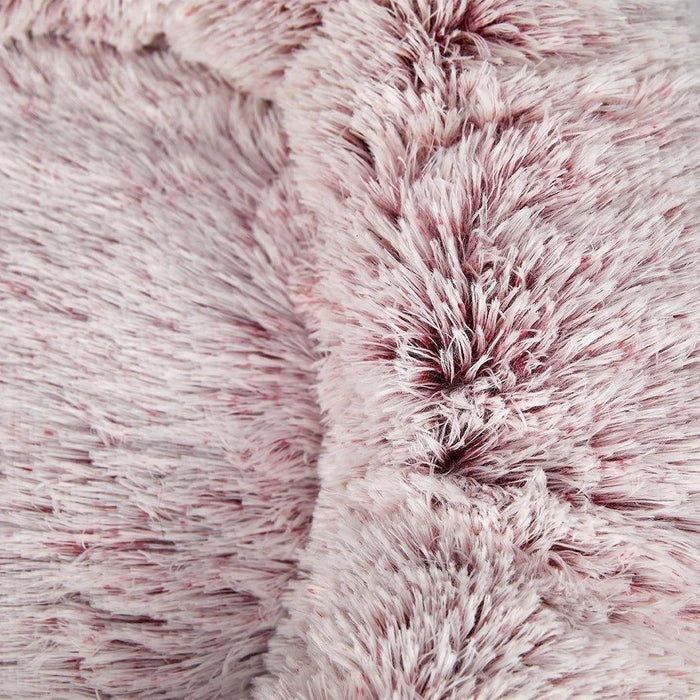 PaWz Calming Donut dog Bed pink material 