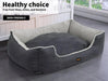 PaWz Comfy Soft Snuggle Dog Bed grey