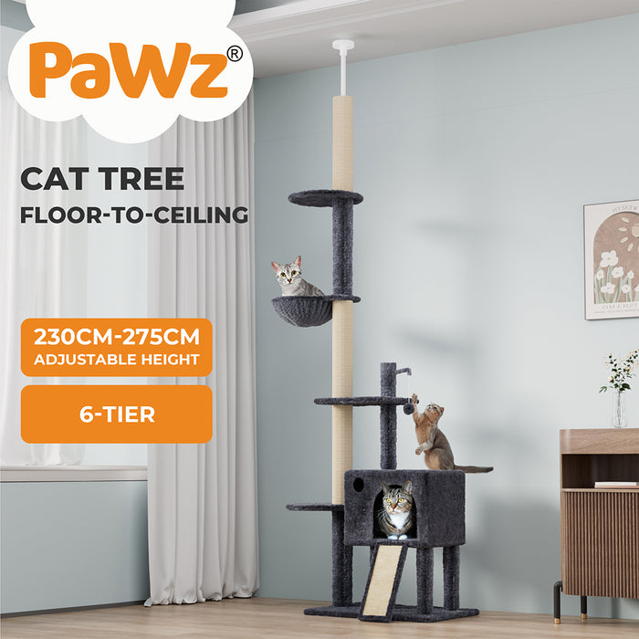PaWz Floor-to-Ceiling Cat Tree multi-level cat tree