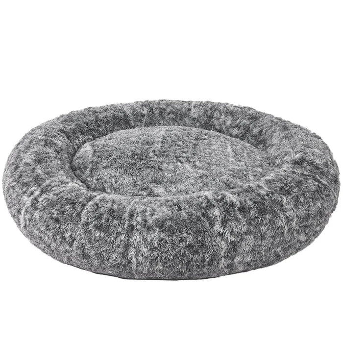 PaWz Large Fluffy dog Bed Grey