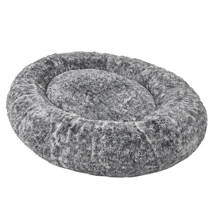 PaWz Large Fluffy dog Bed Grey