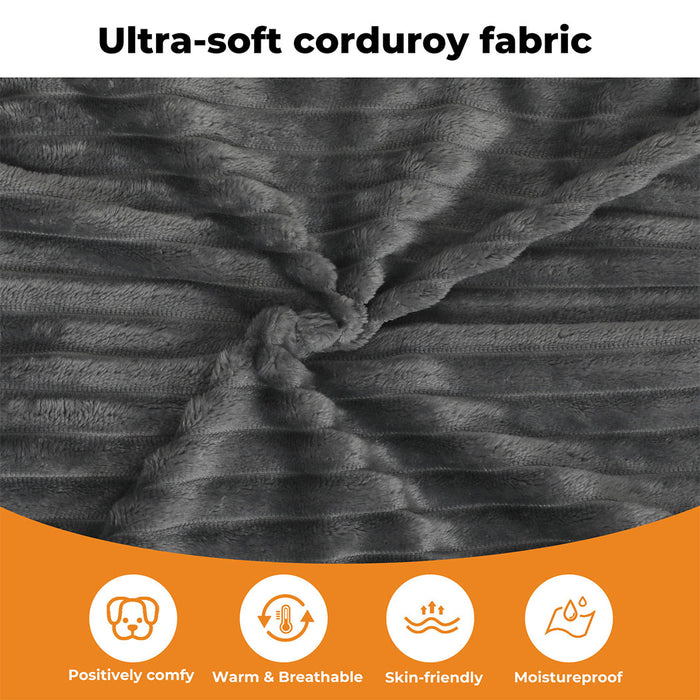 PaWz Orthopaedic Dog Bed soft fabric grey