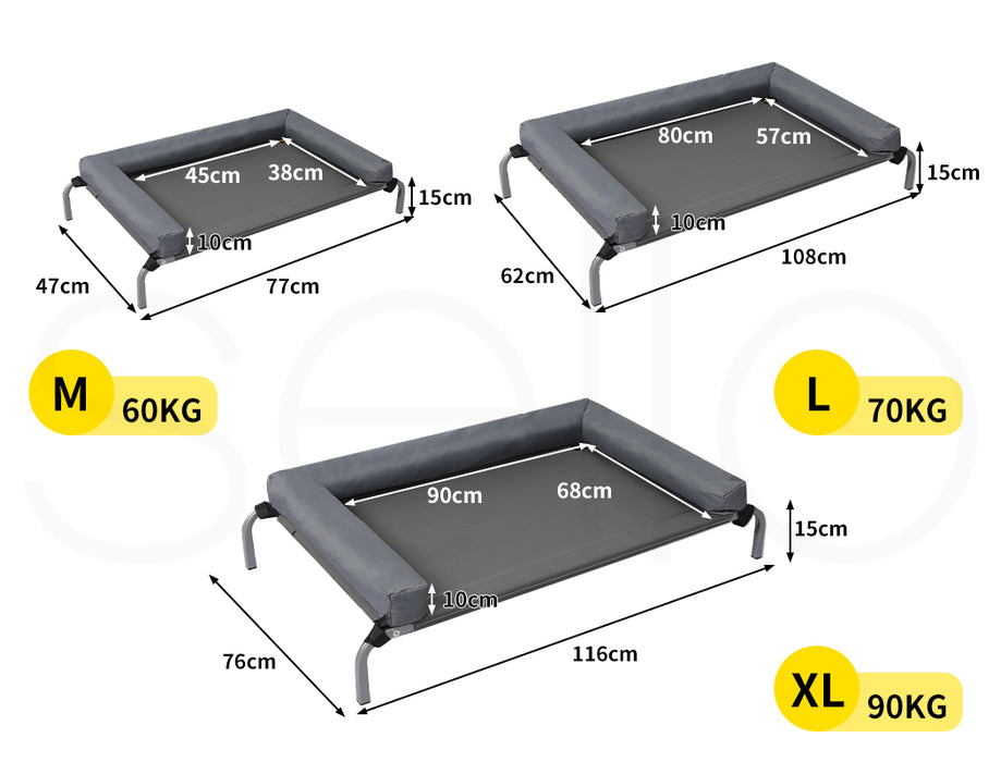 PaWz Outdoor Elevated Dog Beds dimensions