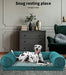 Dog on the PaWz Premium Pet Sofa Bed Green