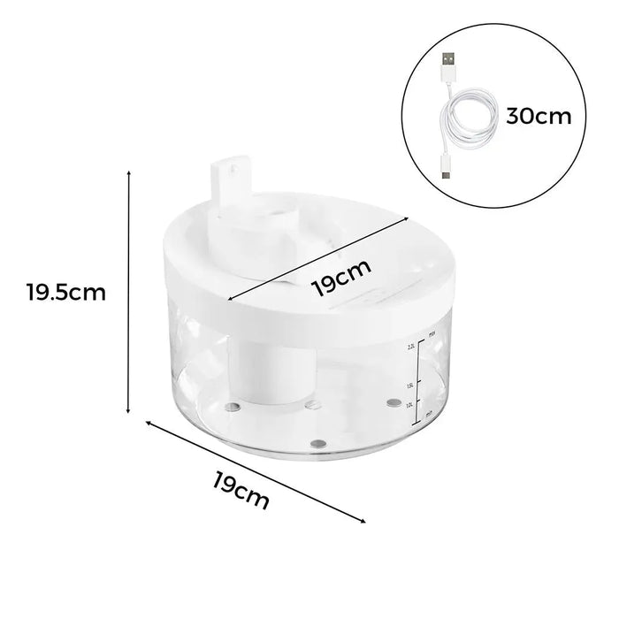 PaWz Sensor-Activated Dog & Cat Water Fountain dimensions 