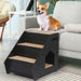 PaWz Wooden Pet Stairs with Build-in House