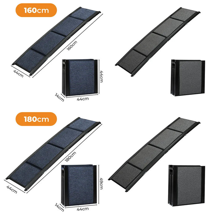 Pawz Foldable Dog Ramp for Cars & SUVs Dimensions 
