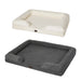 Pawz Pet white & grey boucle dog & Cat bed