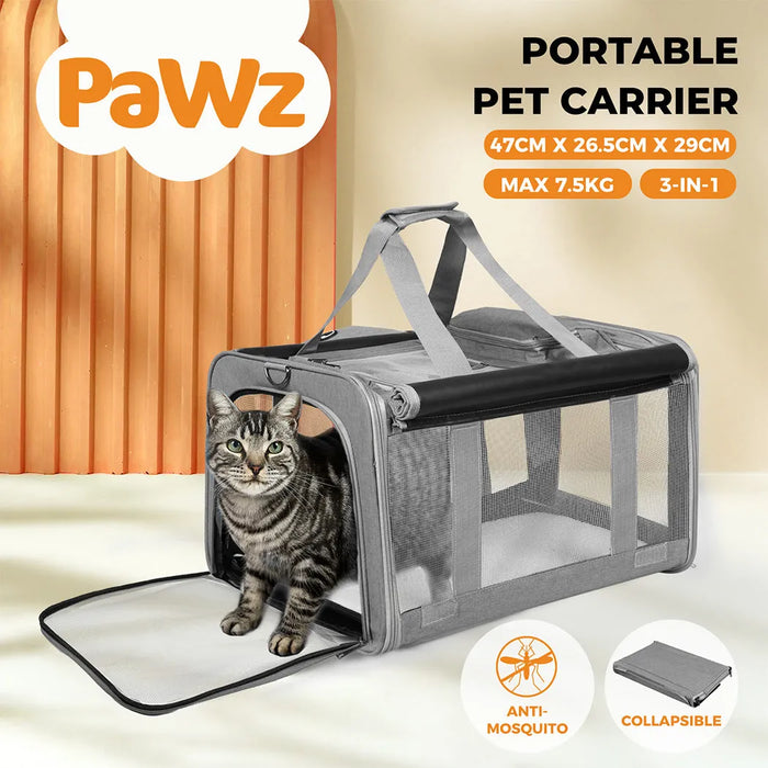 Pawz Portable pet Carrier grey 