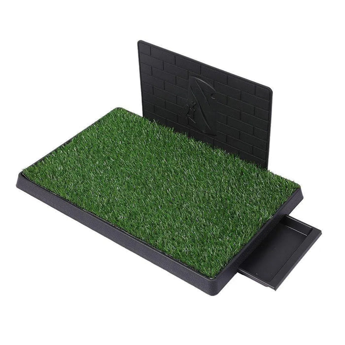 Pawz Synthetic Dog Grass Mat with Splash-Proof Wall