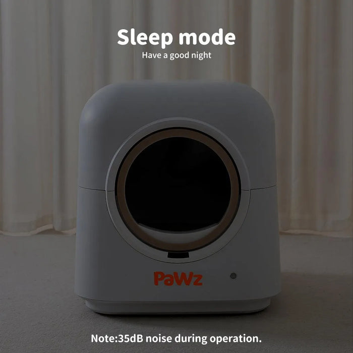 Pawz automatic cat litter box on sleep mode