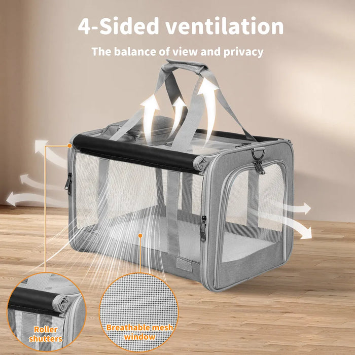 Pawz soft dog crate for airflow and visibility