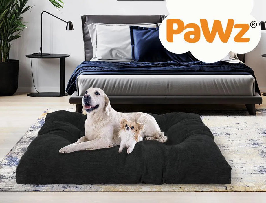 Puppy and dog on PaWz Pet Calming Cushion Dog Bed 