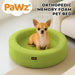 Puppy in the Orthopedic Memory Foam Dog Donut Bed Green