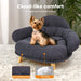 Puppy relaxing on cloud cushion pet bed​
