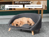 Puppy sleeping on chaise dog bed​