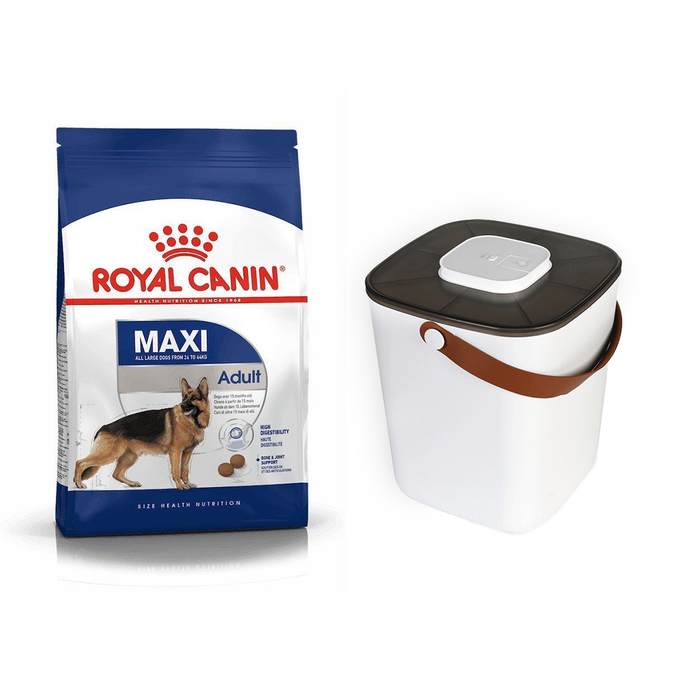 Royal Canin Maxi Adult Dog Food + PaWz Smart Container Bundle