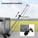 Telescopic handle extended on Pawz 4-Wheel Pet Carrier for ergonomic pulling