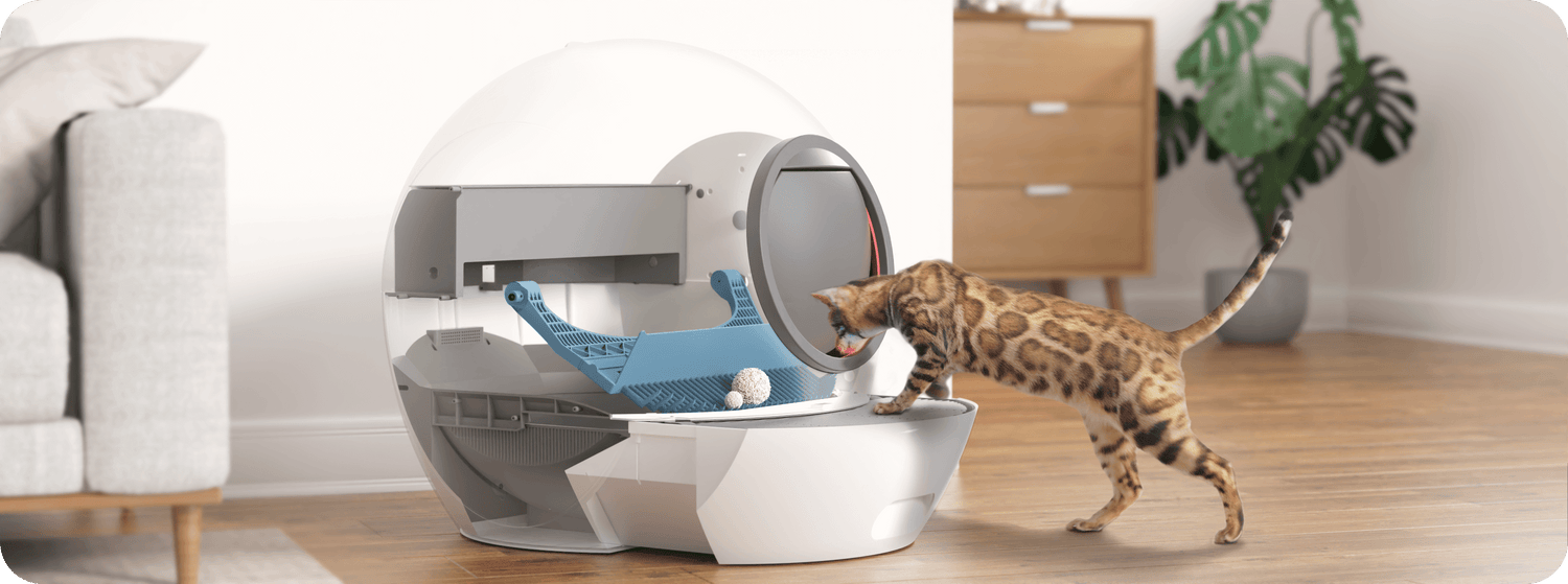The First Automatic Cat Litter Box with Safety Door