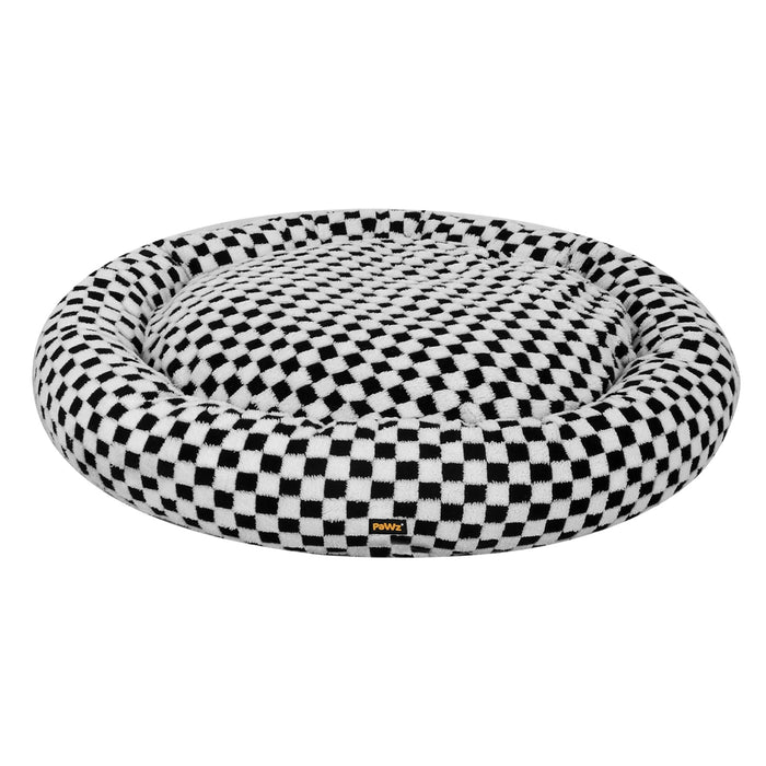 Circular Plush Dog Bed Calming Pet Plush Bed Soft Cosy Bed Washable
