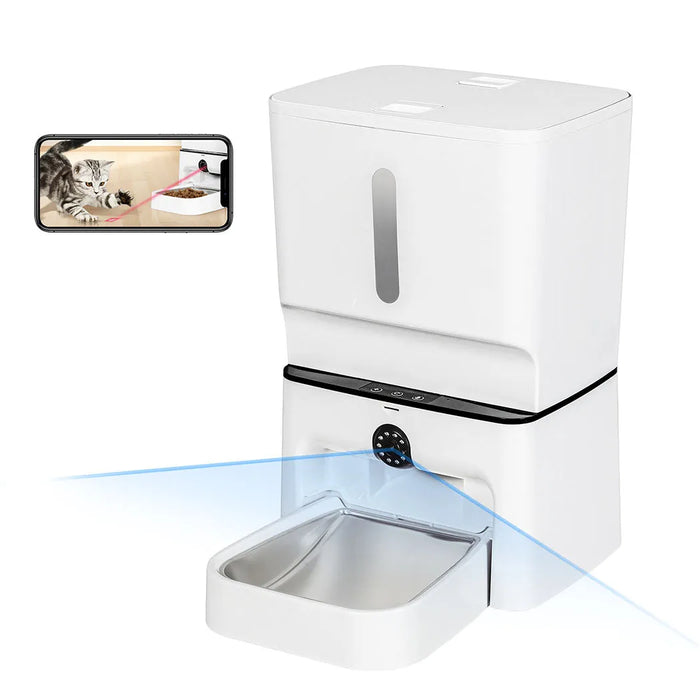 Pawz 2-in-1 Automatic Pet Cat Dog Feeder Laser Toy WiFi Smart Food Dispenser App