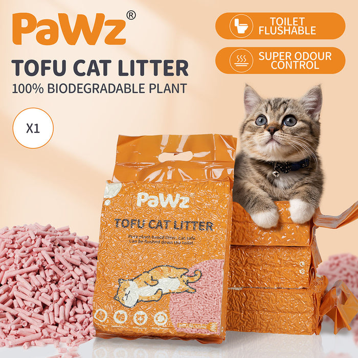 PaWz Tofu Cat Litter Clumping Flushable Watermelon Scent