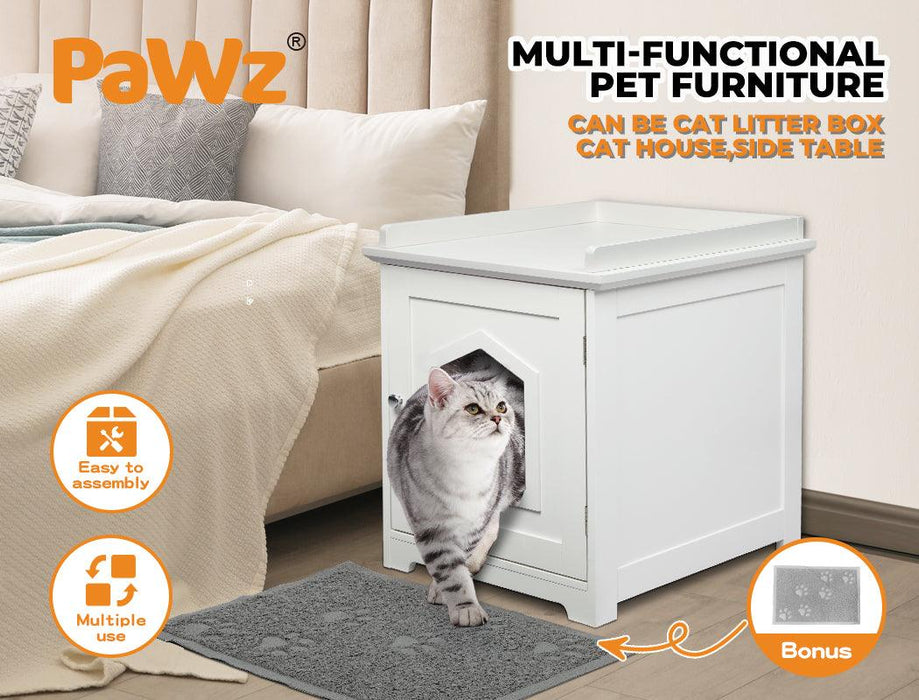 Cat Litter Box Mat Fully Enclosed Kitty Toilet - petpawz.com.au