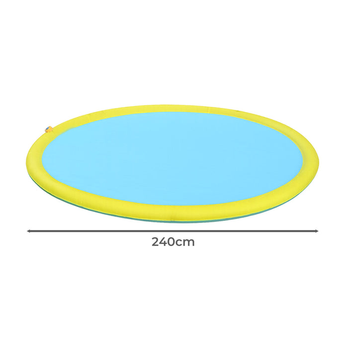 Splash Pad Kids Dog Sprinkler Water Play Inflatable Pool Mat Outdoor 240cm