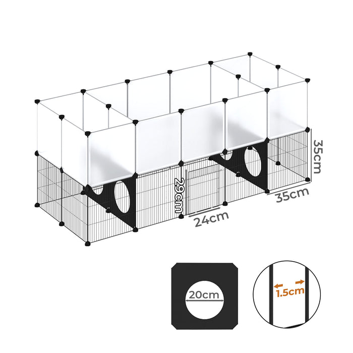 Pet Playpen Guinea Pig Rabbit Cage Small Animal DIY Fence 36 Panels Mat
